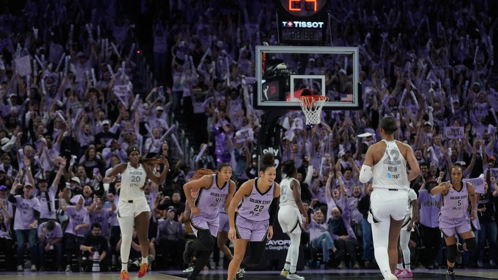 Burton's 3-pointer with 41 seconds left helps send Valkyries past Aces 83-81 for 2-0 semifinals lead — CBS Bay Area (KPIX), Santa Cruz Sports news