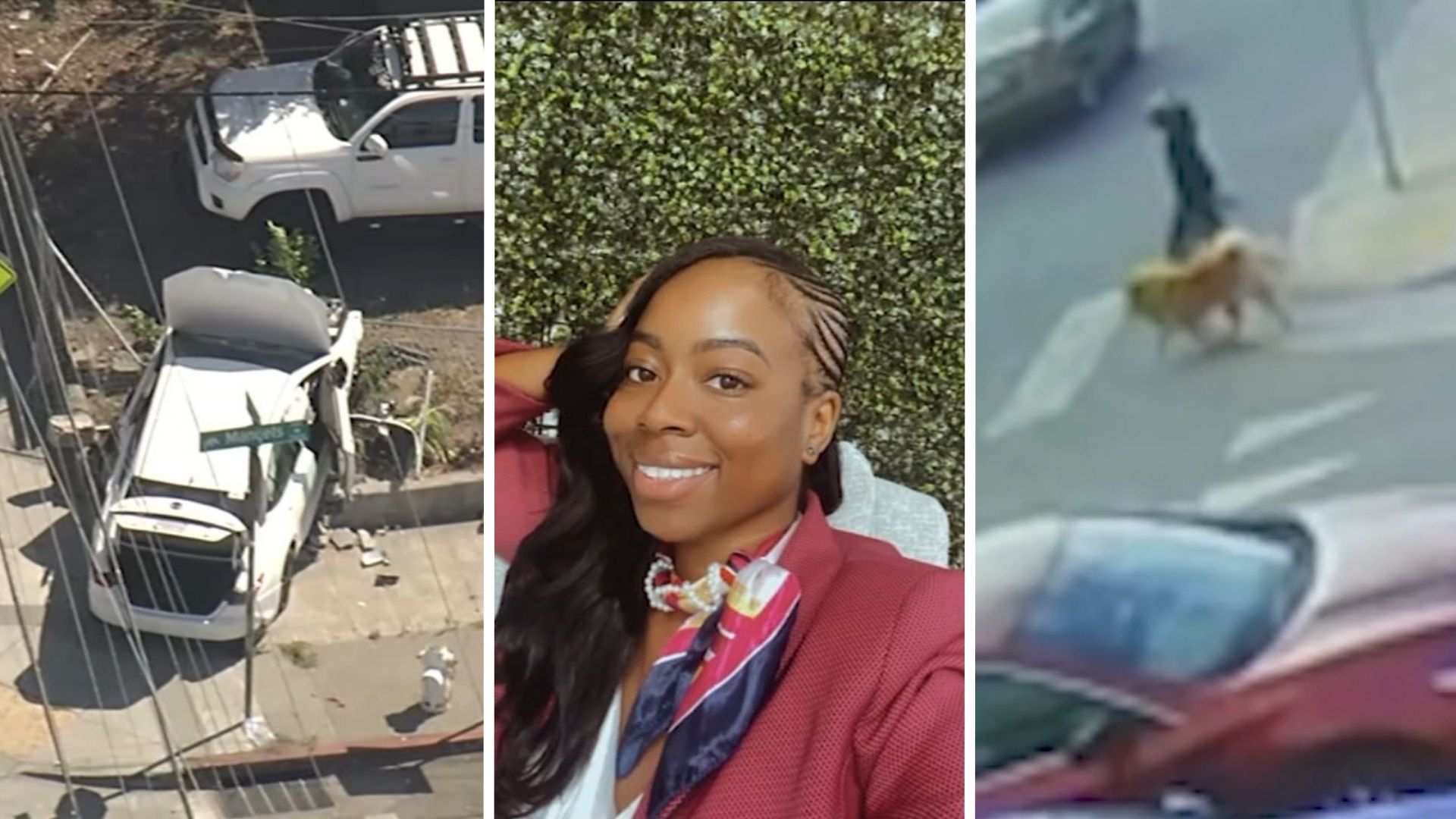 Oakland, California woman Kiara Bowling relearns to walk and speak after near-fatal crash involving kid drivers
       — ABC 7 Bay Area