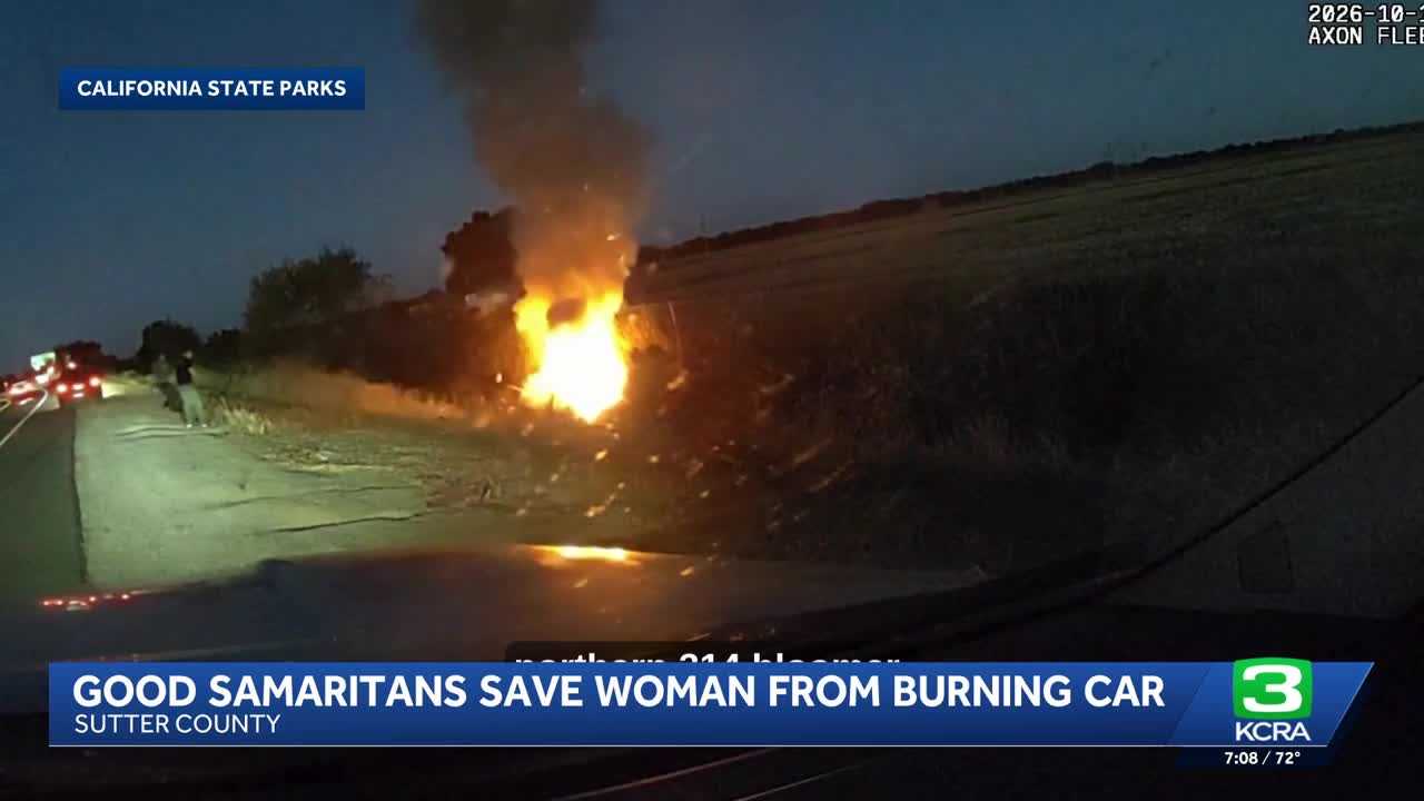 Officers rescue woman from burning car — WESH 2 Orlando, Santa Cruz Community news