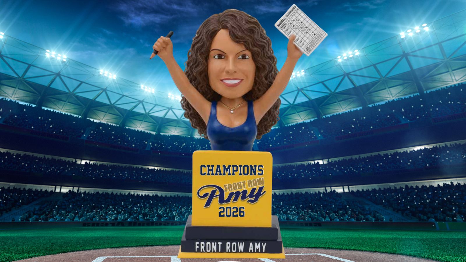 Front Row Amy gets bobblehead celebrating Brewers' World Series win — Santa Cruz Sports news