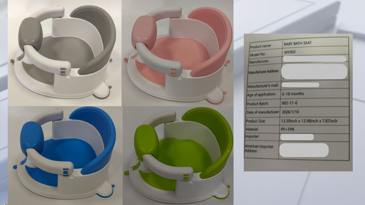 Baby bath seats sold on Amazon under recall for risk of serious injury, drowning — KTVU FOX 2 Bay Area, Santa Cruz Government news